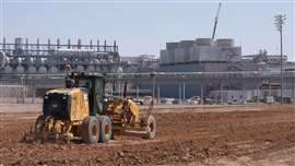 Construction work in progress at Intel's factory in Arizona