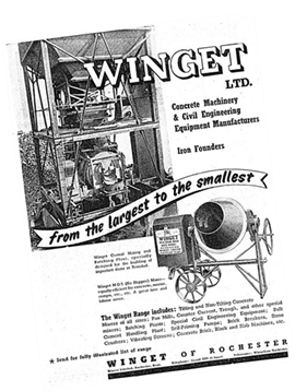 An advert for the Tilting Drum Mixer