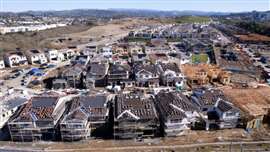 Houses under construction in the US