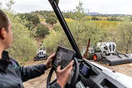 Bobcat AT450X autonomous and electric articulating tractor