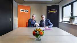 Pierre Boels, left, with Doron Livnat, of ProDelta, the majority owner of Riwal. (Photo: Boels)