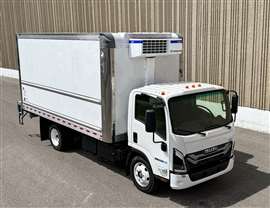 Isuzu NRR-EV electric truck with Thermo King E300 reefer