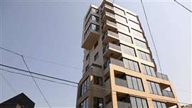 The 10-story residential building in Tokyo Prefecture that blocks other residents' view of Mt. Fuji.