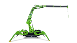 The new Unic UM325 battery-electric mini spider crane