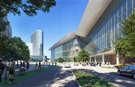 Render of works for Kay Bailey Hutchison Convention Center (Image: Inspire Dallas)