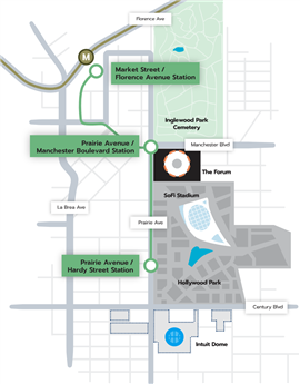 Inglewood Transit Connector Project map (Image: City of Inglewood)