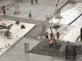 A large concrete pour in Kuala Lumpur, Malaysia