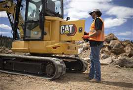 The latest Cat mini and micro excavators have low-level access to components for easy maintenance and servicing