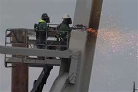 Dismantling works begin on collapsed Baltimore bridge