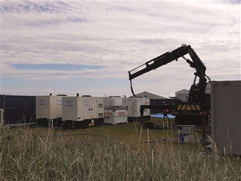 Power generators being used at an event