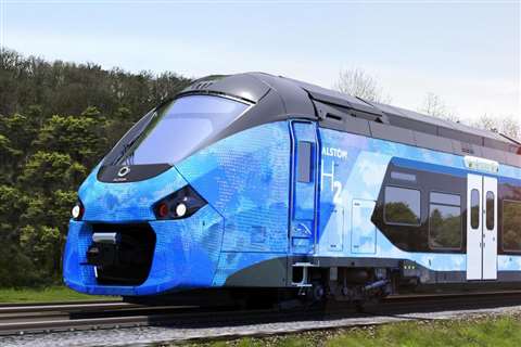 A hydrogen-powered train