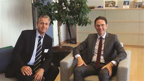 Bernd holz (left) and jyrki katainen