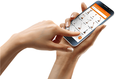 Riwal Rental App Hand Mockup