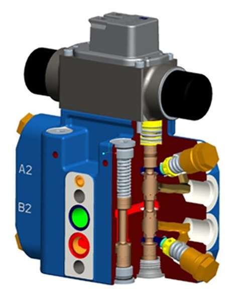 Eaton CMT article - Fig 2 Cross section of the CMT valave section (a)