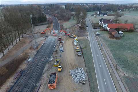 Doosan excavators at German road bridge