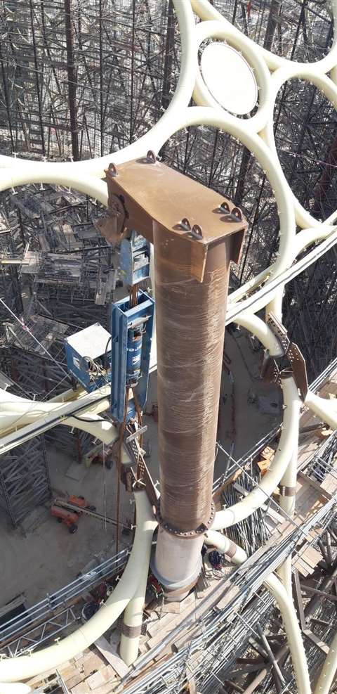 Sarens lifting the dome of the Expo 2020 Stadium in Dubai, UAE