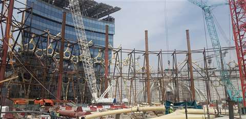 Sarens lifting the dome of the Expo 2020 Stadium in Dubai, UAE