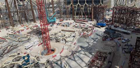Sarens lifting the dome of the Expo 2020 Stadium in Dubai, UAE
